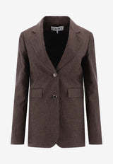 Loewe Single-Breasted Linen Blazer S540Y03XA23110_80166
