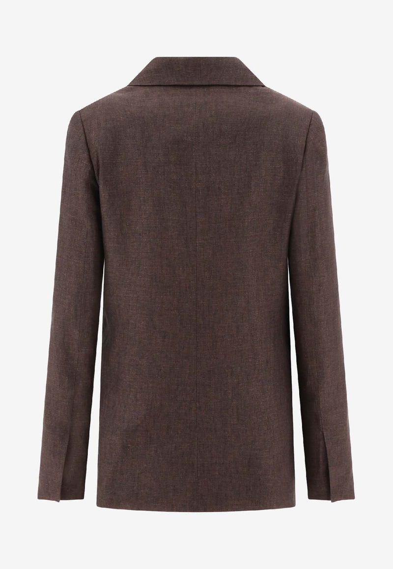 Loewe Single-Breasted Linen Blazer S540Y03XA23110_80166