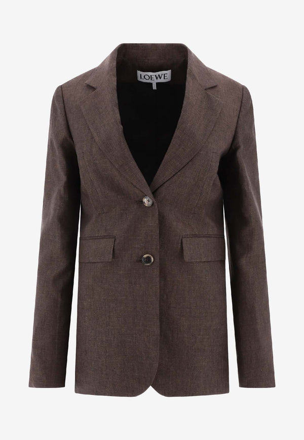 Loewe Single-Breasted Linen Blazer S540Y03XA23110_80166