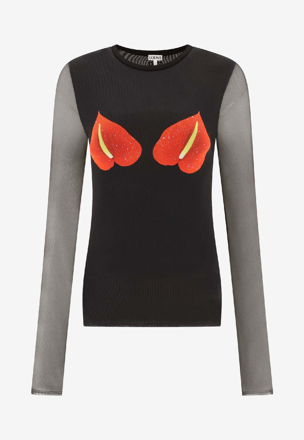 Loewe Logo-Printed Crewneck Top S540Y23X181107_80204