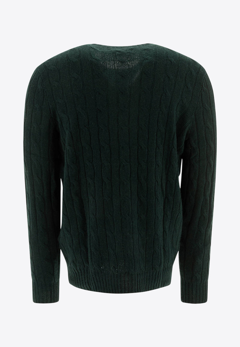 Polo Ralph Lauren Cable Knit Cashmere Sweater
 Green 710876728007MOSS AGATE_76848
