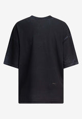 Acne Studios Logo Print Distressed T-shirt Black CL0362900_bb765bfc-a854-472f-9ec5-41ea4d130277