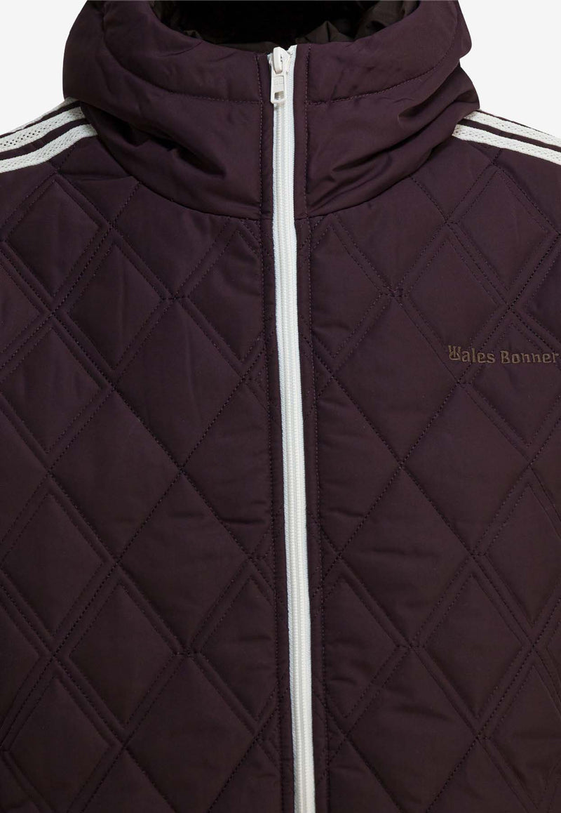 Adidas Originals X Wales Bonner Quilted Zip-Up Hoodie Maroon KE9956SHAMAR_e439f522-844f-46b6-a320-74f9ed05c9c6