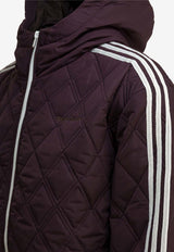 Adidas Originals X Wales Bonner Quilted Zip-Up Hoodie Maroon KE9956SHAMAR_e439f522-844f-46b6-a320-74f9ed05c9c6