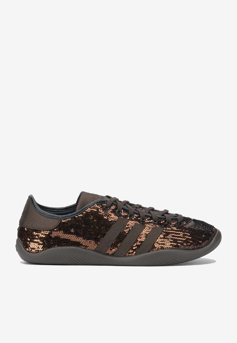 Adidas Originals X Wales Bonner Karintha Lo Sequined Sneakers  Brown KH8798SUPCOL_14a04fff-65c7-4dc1-890b-1a29cdf68a1b