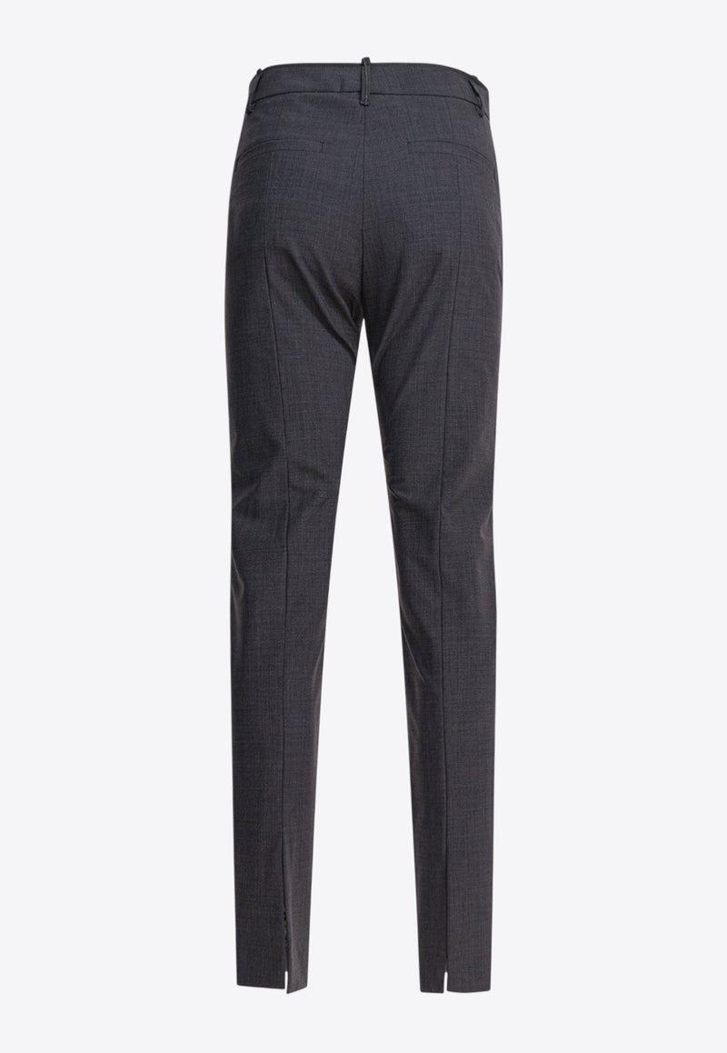 Alexander McQueen Straight-Leg Tailored Pants Gray 826951QJAFD1121_82396