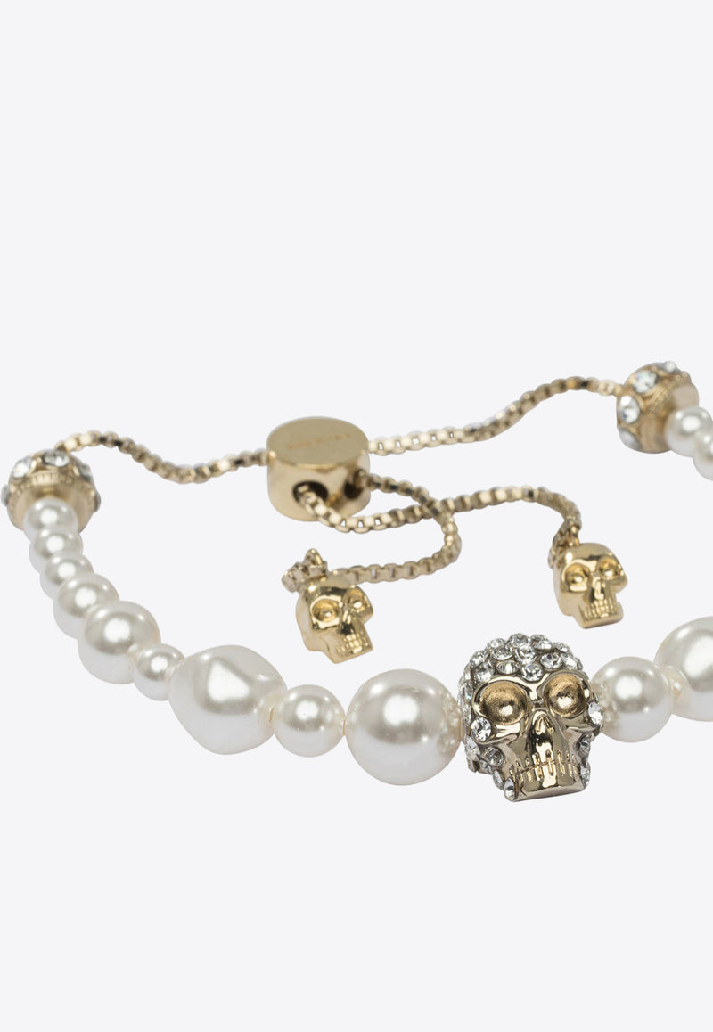 Alexander McQueen Pearl Friendship Bracelet Gold 836479J161P1953_82210