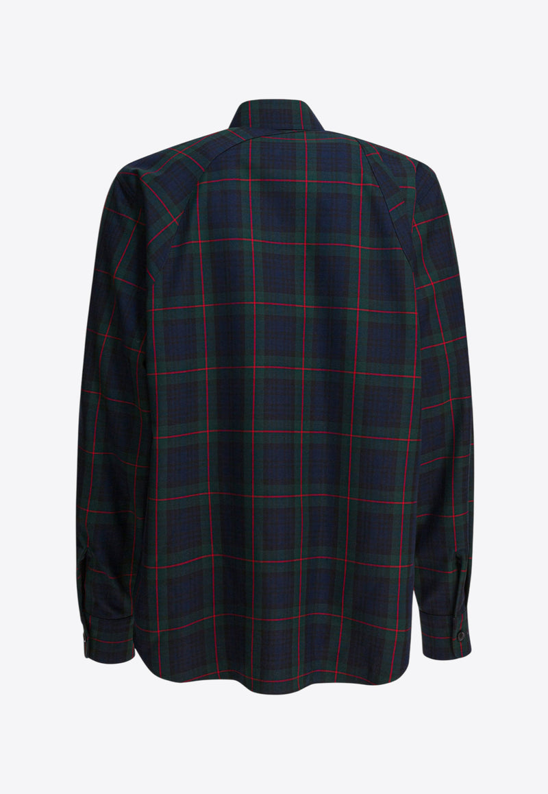 Alexander McQueen Tartan Check Long-Sleeved Shirt Black 838500QRACD1355_d3b56efc-f92d-475f-93fd-6b74b003e5bb