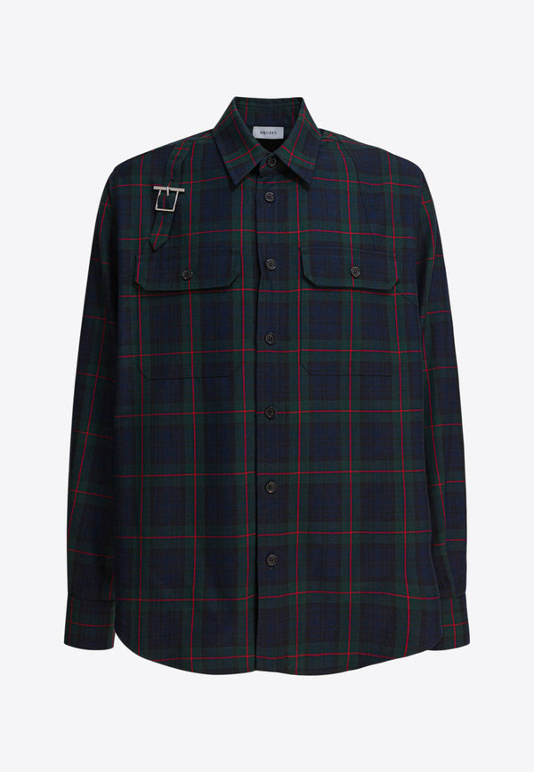 Alexander McQueen Tartan Check Long-Sleeved Shirt Black 838500QRACD1355_d3b56efc-f92d-475f-93fd-6b74b003e5bb