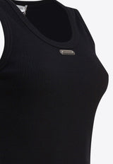 Alexander McQueen Logo Plaque Tank Top Black 839507QLAER1000_82261