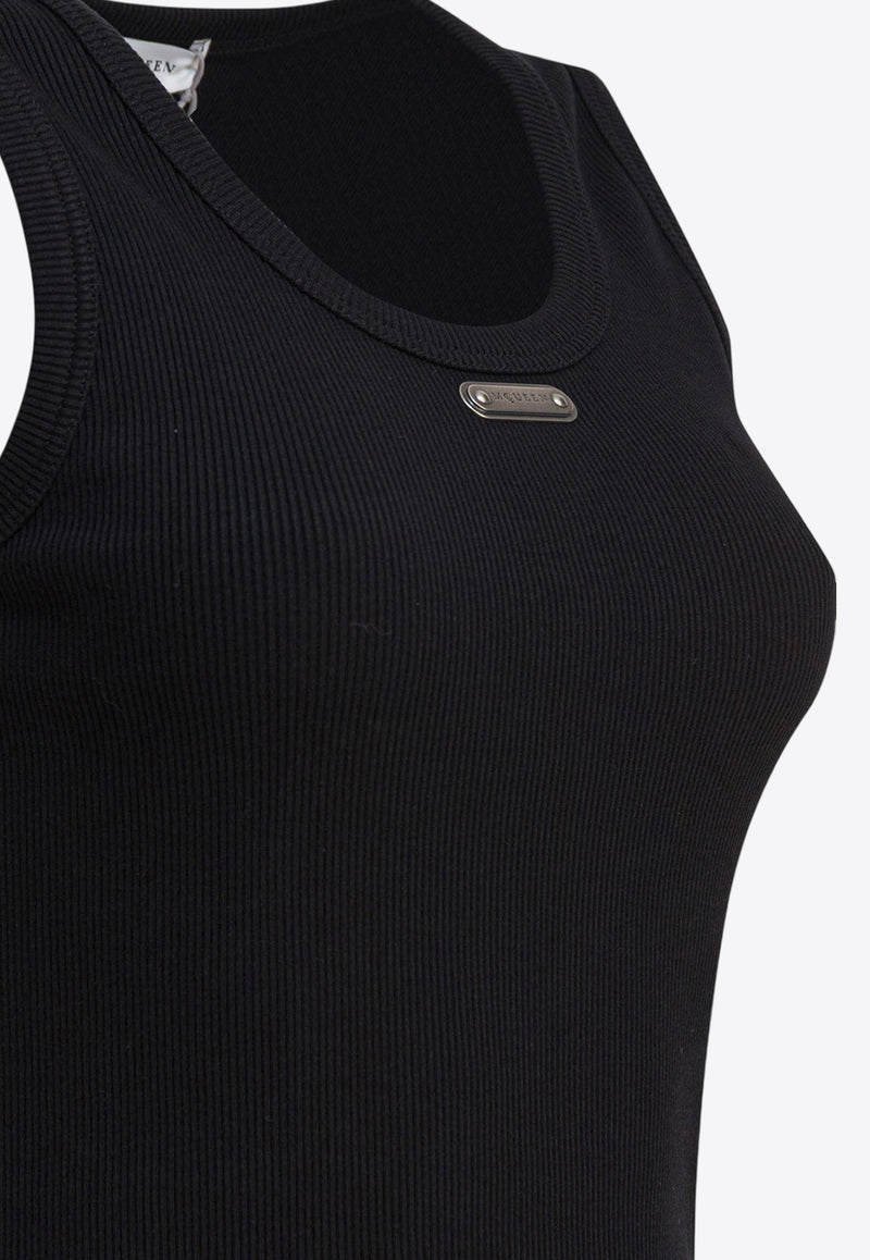 Alexander McQueen Logo Plaque Tank Top Black 839507QLAER1000_82261