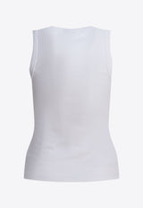 Alexander McQueen Logo Plaque Tank Top White 839507QLAER9000_82503