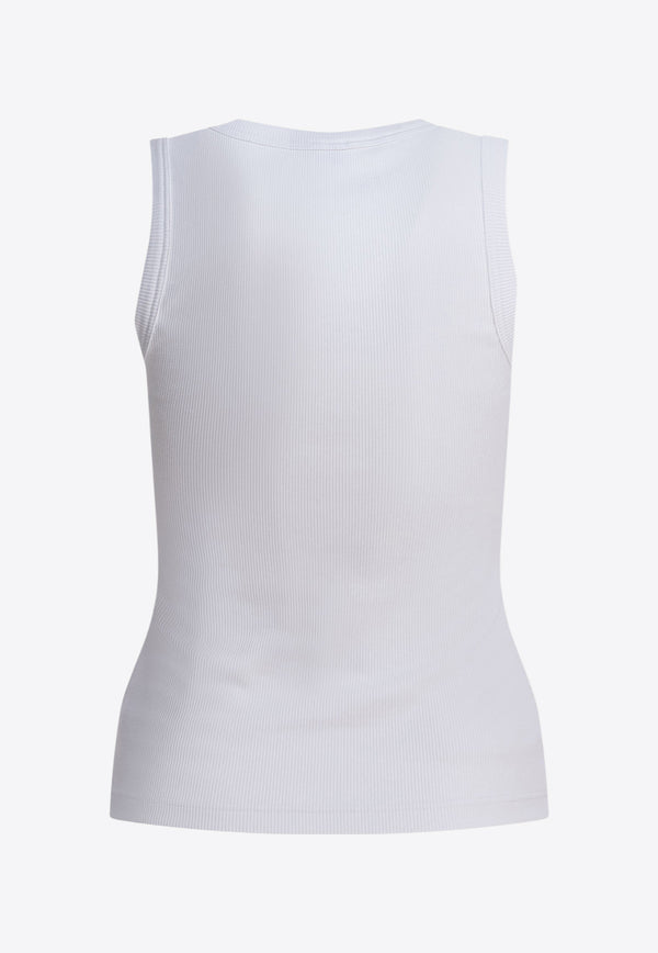 Alexander McQueen Logo Plaque Tank Top White 839507QLAER9000_82503