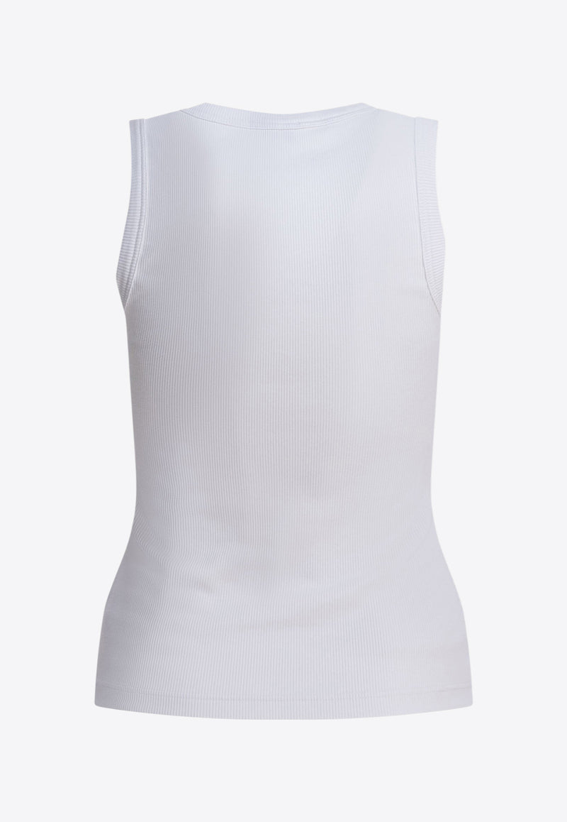 Alexander McQueen Logo Plaque Tank Top White 839507QLAER9000_82503