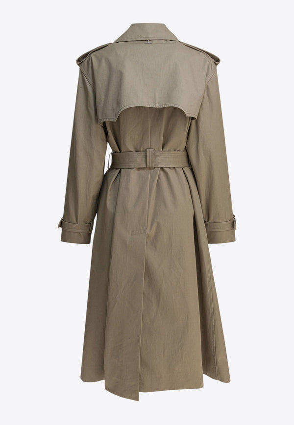 Alexander McQueen Buttoned Trench Coat Beige 839639QFABL2001_82540