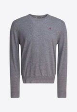 Alexander McQueen Embroidered Skull Wool Sweater Gray 839686Q1BEC1364_bb321a2c-19ef-4fd4-8945-366c69d55e5b