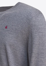 Alexander McQueen Embroidered Skull Wool Sweater Gray 839686Q1BEC1364_bb321a2c-19ef-4fd4-8945-366c69d55e5b