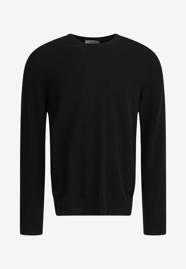 Alexander McQueen Wool Sweater with Back-Pendant Black 839688Q1BED1000_66a62f82-4296-4649-a98a-846a8b9400b3