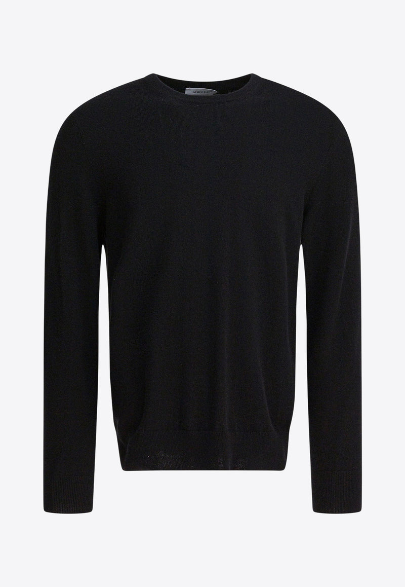 Alexander McQueen Wool Sweater with Back-Pendant Black 839688Q1BED1000_66a62f82-4296-4649-a98a-846a8b9400b3
