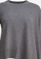 Alexander McQueen Asymmetric Wool and Cashmere Sweater Gray 839874Q1BEU1020_099884fd-a27b-4210-a15a-6376d095b940