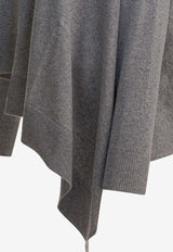 Alexander McQueen Asymmetric Wool and Cashmere Sweater Gray 839874Q1BEU1020_099884fd-a27b-4210-a15a-6376d095b940