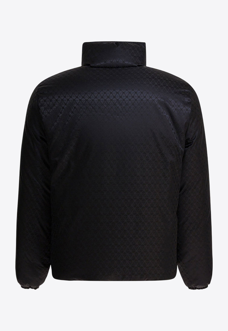 Alexander McQueen Skull Jacquard Puffer Jacket Black 843522QRACA1000_c311d594-256e-41e2-b352-d2c50610d38f