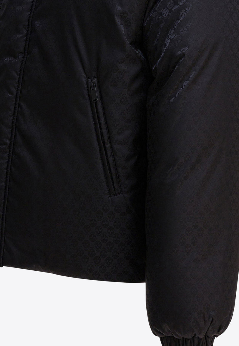 Alexander McQueen Skull Jacquard Puffer Jacket Black 843522QRACA1000_c311d594-256e-41e2-b352-d2c50610d38f