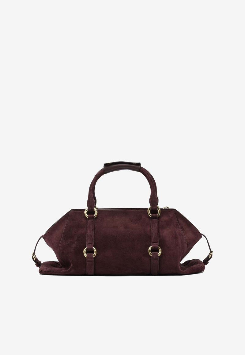 Alexander McQueen Farringdon Suede Top Handle Bag Bordeaux 8456441MAA56050_9c15b7df-1ee7-489c-9fff-93f28617347b