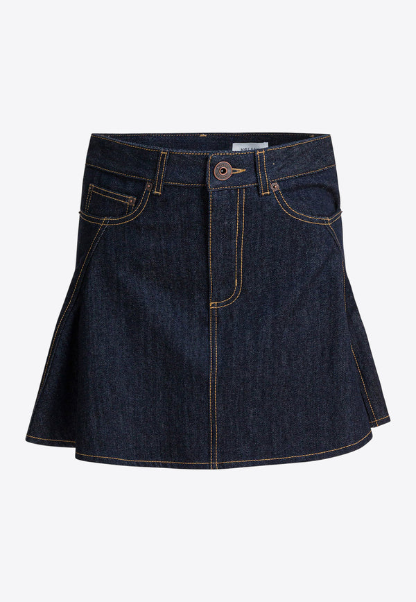 Alexander McQueen Mini Denim Flared Skirt Blue 847959QMADZ4098_ac0c0375-a602-4ee1-a022-74a87940c896