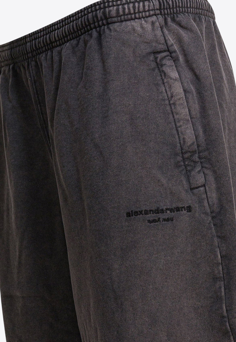 Alexander Wang Articulated-Leg Faded Track-Pants Black 1CC3254868011_eaded2a4-da13-47a2-83fc-7651382932ed
