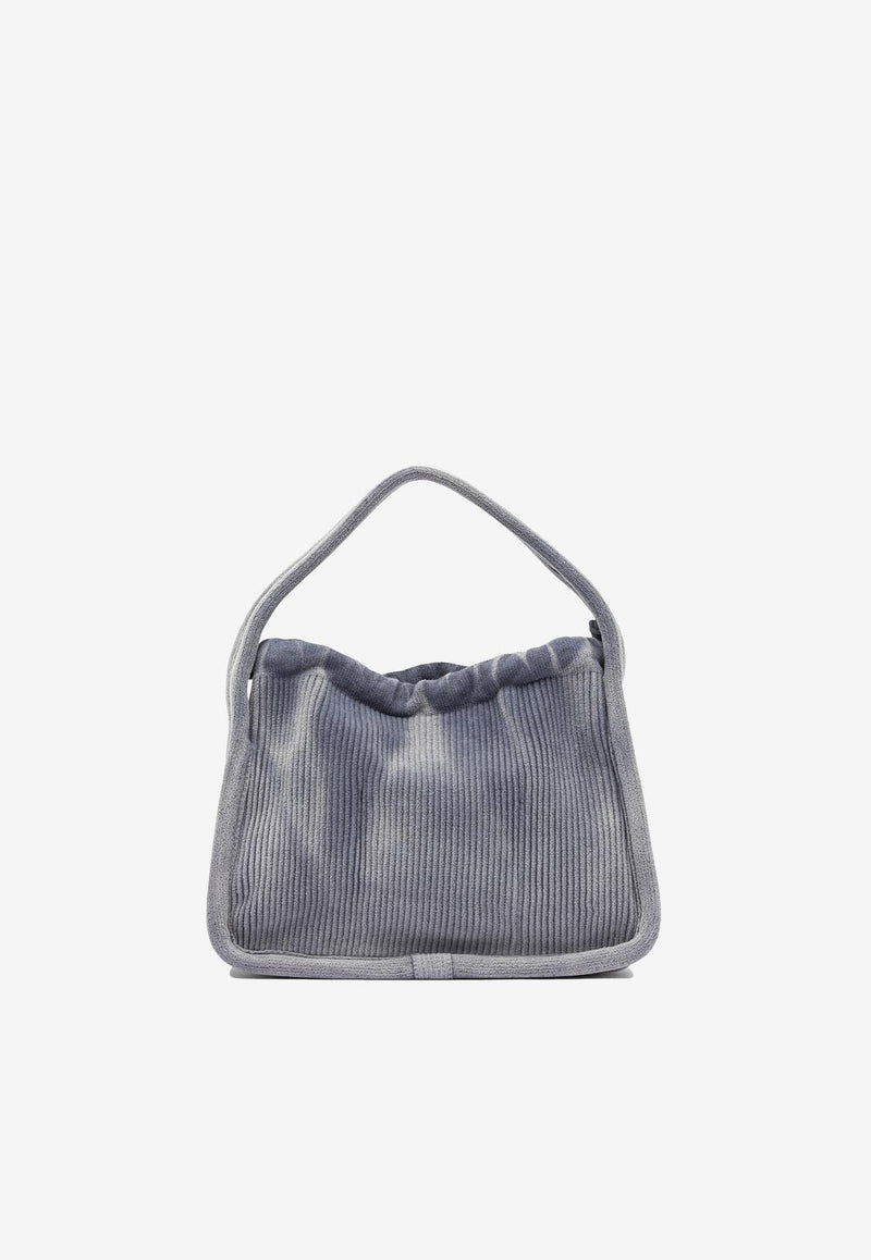 Alexander Wang Small Ryan Ribbed Shoulder Bag Blue 20424K41T458A_81949