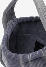 Alexander Wang Small Ryan Ribbed Shoulder Bag Blue 20424K41T458A_81949