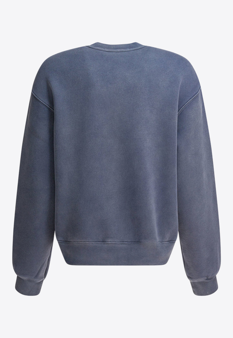 Alexander Wang Logo Embroidered Faded Sweatshirt Blue 4CC3241518402D_82059