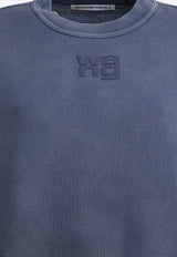 Alexander Wang Logo Embroidered Faded Sweatshirt Blue 4CC3241518402D_82059
