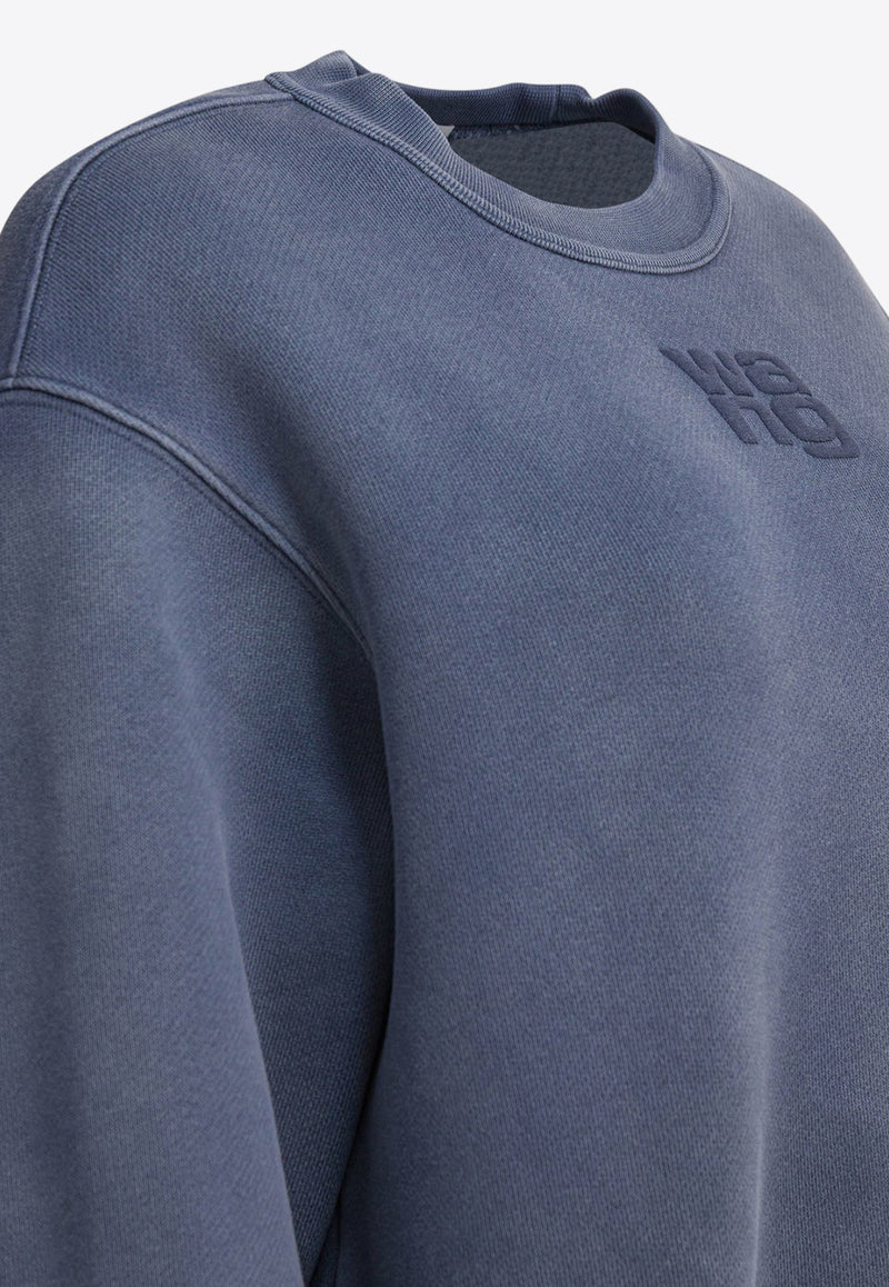 Alexander Wang Logo Embroidered Faded Sweatshirt Blue 4CC3241518402D_82059