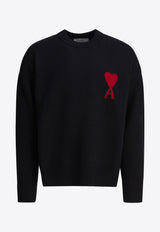 AMI PARIS Wool Crewneck Sweater Black