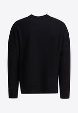 AMI PARIS Wool Crewneck Sweater Black