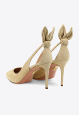Aquazzura Bow Tie 85 Suede Pumps Beige DENMIDP0SUEECA_1e00c79e-a835-49ad-9afb-17a3ec4dcb54