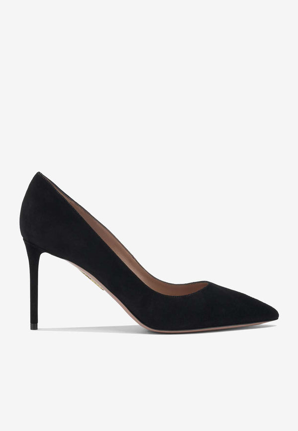 Aquazzura Purist 85 Suede Pumps Black PURMIDP1SUE000_200208d0-11fb-47c8-843b-0670d449b322