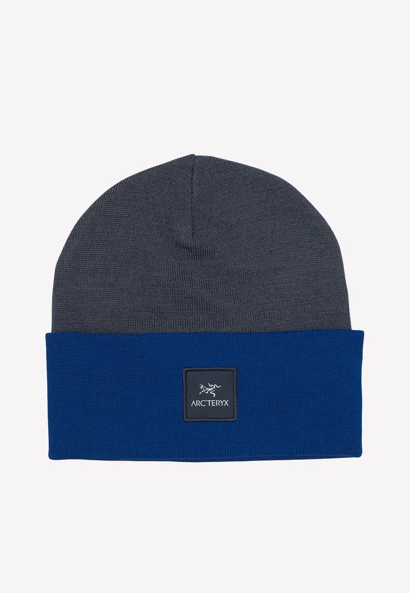 Arc'teryx Two-Tone Logo Patch Beanie Blue X000009931COLOUR BLOCK TOQUEBLACK SAPPHIRE/VITALITY_ca382cd1-31a5-493b-a56b-1685996a8592