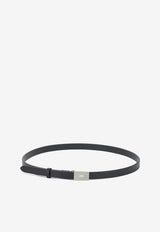 Auralee Logo-Engraved Leather Belt A00B04RPBLACK_6c44e432-eba9-4a34-90c7-8be9483b4c35