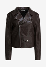 Auralee Riders Leather Jacket A25AB01LADARK BROWN_5286a5ac-e367-47e9-ad3c-37f0a7096d4a