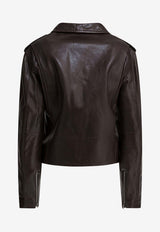 Auralee Riders Leather Jacket A25AB01LADARK BROWN_5286a5ac-e367-47e9-ad3c-37f0a7096d4a