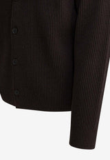 Auralee Wool Buttoned Cardigan  A25AC01RKTOP BROWN_74b2d5dc-103b-4223-bdc6-e3741654a157