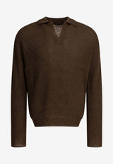 Auralee Alpaca V-neck Sweater  A25AP02AKDARK BROWN_ee619523-2a48-493c-bf3e-79eaa14d9723