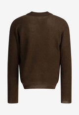 Auralee Alpaca V-neck Sweater  A25AP02AKDARK BROWN_ee619523-2a48-493c-bf3e-79eaa14d9723