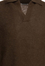 Auralee Alpaca V-neck Sweater  A25AP02AKDARK BROWN_ee619523-2a48-493c-bf3e-79eaa14d9723