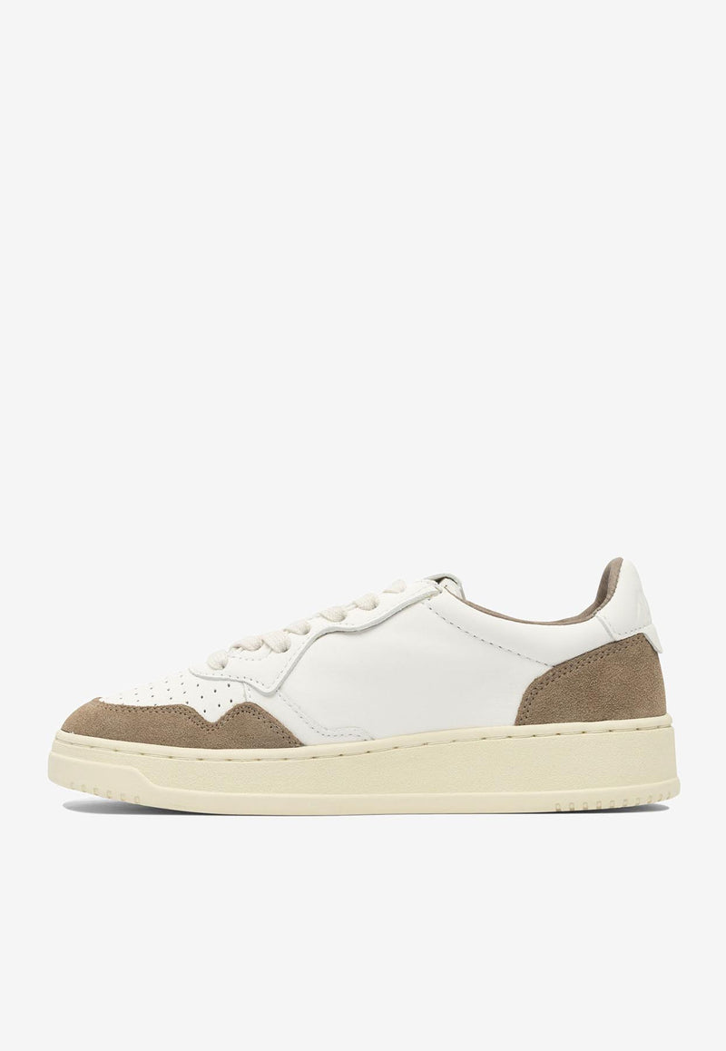 Autry Medalist Leather and Suede Sneakers  White AULWGS43_82624