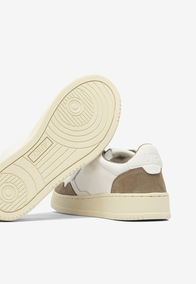 Autry Medalist Leather and Suede Sneakers  White AULWGS43_82624