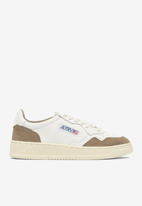 Autry Medalist Leather and Suede Sneakers  White AULWGS43_82624